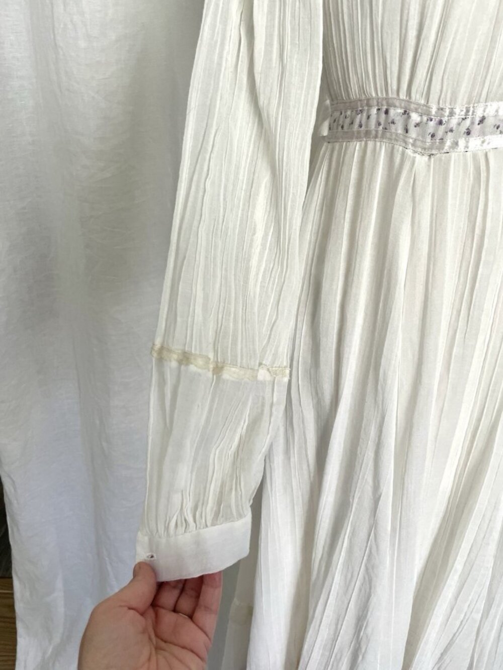 Vintage 70’s Gunne Sax Prairie Cottagecore Long Sleeve Maxi Dress Wedding sz XS - Picture 4 of 16